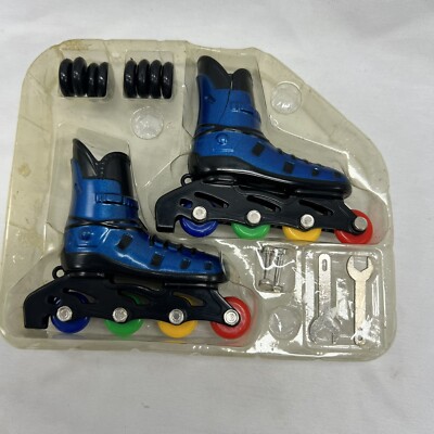 Finger Rollers Mini Inline Skates Used Damaged Read W/ Extra Wheels Mini Tools