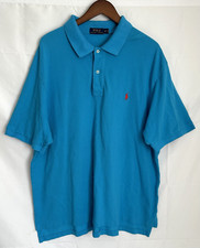 Polo Ralph Lauren Men's Size 2XB Blue w/ Red Pony Logo Short Sleeve Polo Shirt