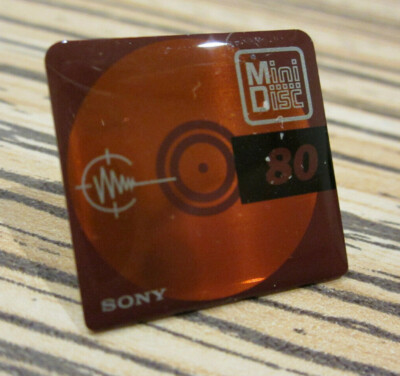 Sony MD Minidisc Pin 2 cm Mega Rare Kupfer
