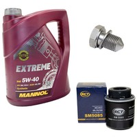MotoröL ÖLfilter SM5085 5W40 5 Liter + ÖLablassschraube FüR Audi Seat VW Skoda