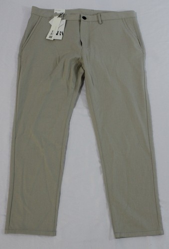 Zara Men's High Rise Slim Bi-Stretch Melange Pants DM9 Beige Size US:36 NWT  | eBay