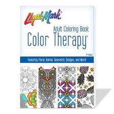 Color Therapy   48 Page Adult Coloring Book. Featuring Floral, Animal, Ge - GOOD