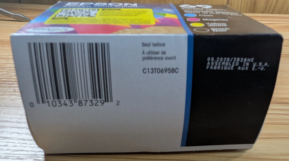 Epson 69 Capacidad Estándar Tinta Impresora Lote de 6 Nuevas en Paquete NO CADUCADA 2026 Foto 3 de 4