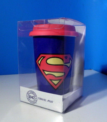 Coole Superman Tasse * Kaffeetasse * Kaffeebecher mit Deckel * orig. DC Comics