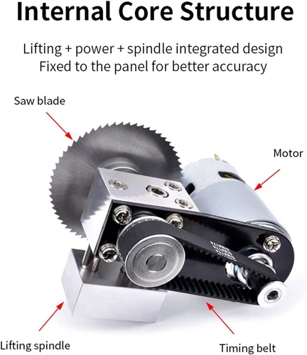 Precision Desktop Mini Table Saw Multi-function Mini Cutting Machine Dual Motor - Picture 8 of 9