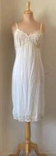 Wonder Maid Size 36 S/M Vintage Solid Ivory Nylon Full Slip