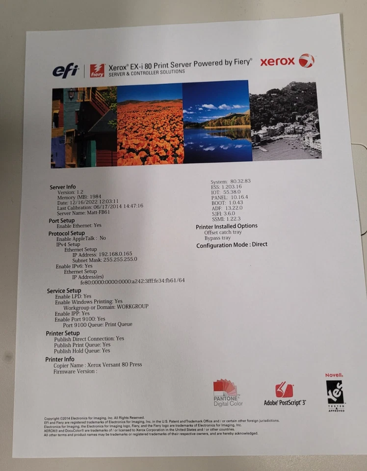 Servidor de impresión integrado EX-I 80 EFI Fiery Accesorio Prensa Xerox Versant 80 Foto 3 de 3