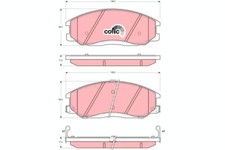 TRW GDB3244 Bremsklötze, Bremsbeläge für HYUNDAI SANTA FÉ I (SM)