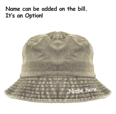 Gingerbread man embroidered bucket hat-khaki