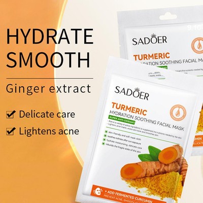 Turmeric Hydrating Soothing Face Mask For Deep Moisturizing Soothing MaskUK T4M5