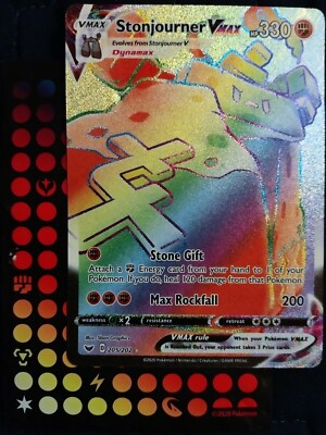 Stonjourner V & Vmax Pokémon Card Lot – Sword & Shield Ultra Rare #115/202 & #116/202