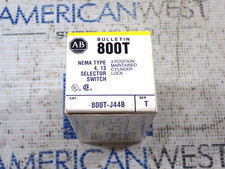 Allen Bradley 800T-J44B Selector Switch Cylinder Lock 3POS