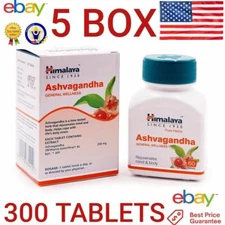 5 x Himalaya Ashwagandha Herbal Ayurvedic 60 Tablets Free shipping