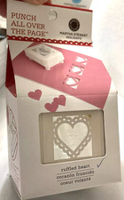 Martha Stewart Crafts VALENTINES Punch All Over The Page RUFFLED HEARTS NIB