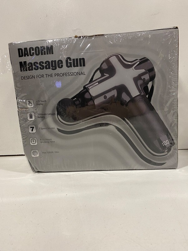 DACORM Massage Gun - Percussion Muscle Massage Gun, Quiet (Black, 15 Heads)