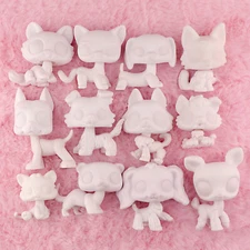 【YOU PICK】Costom White Base Blank Mold Cat Dog Kids DIY Paint Play Toy Pets