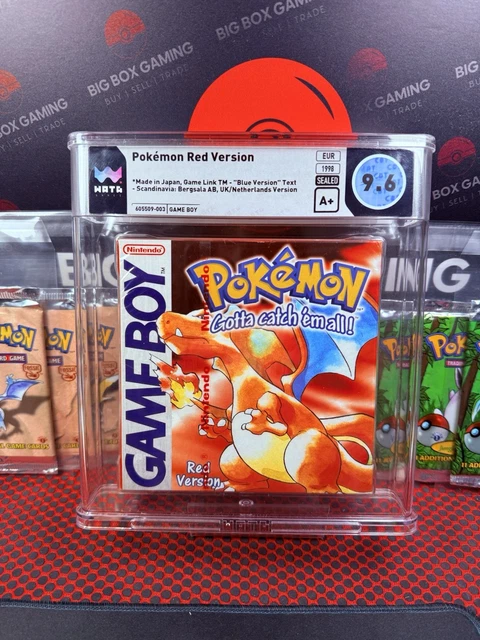 WATA 9.6 A+ Pokemon RED Version SEALED Game Boy Nintendo RED STRIP UK POP - 1 🔥