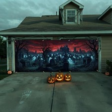Halloween Garage Door Cover Banner 7x16ft