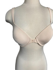 SOMA Vanishing 360 Perfect Coverage Racer Back Bra Beige 34DD Front Closure