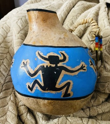 Native American Painted Gourd Handmade
