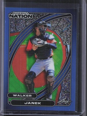 2026 Leaf Baseball Nation #173 Walker Janek Base Prismatic Blue #/49