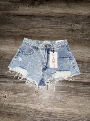 RISE Supply Co. Denim Shorts Y2K * Distressed New W Tags * Juniors Size 5 *