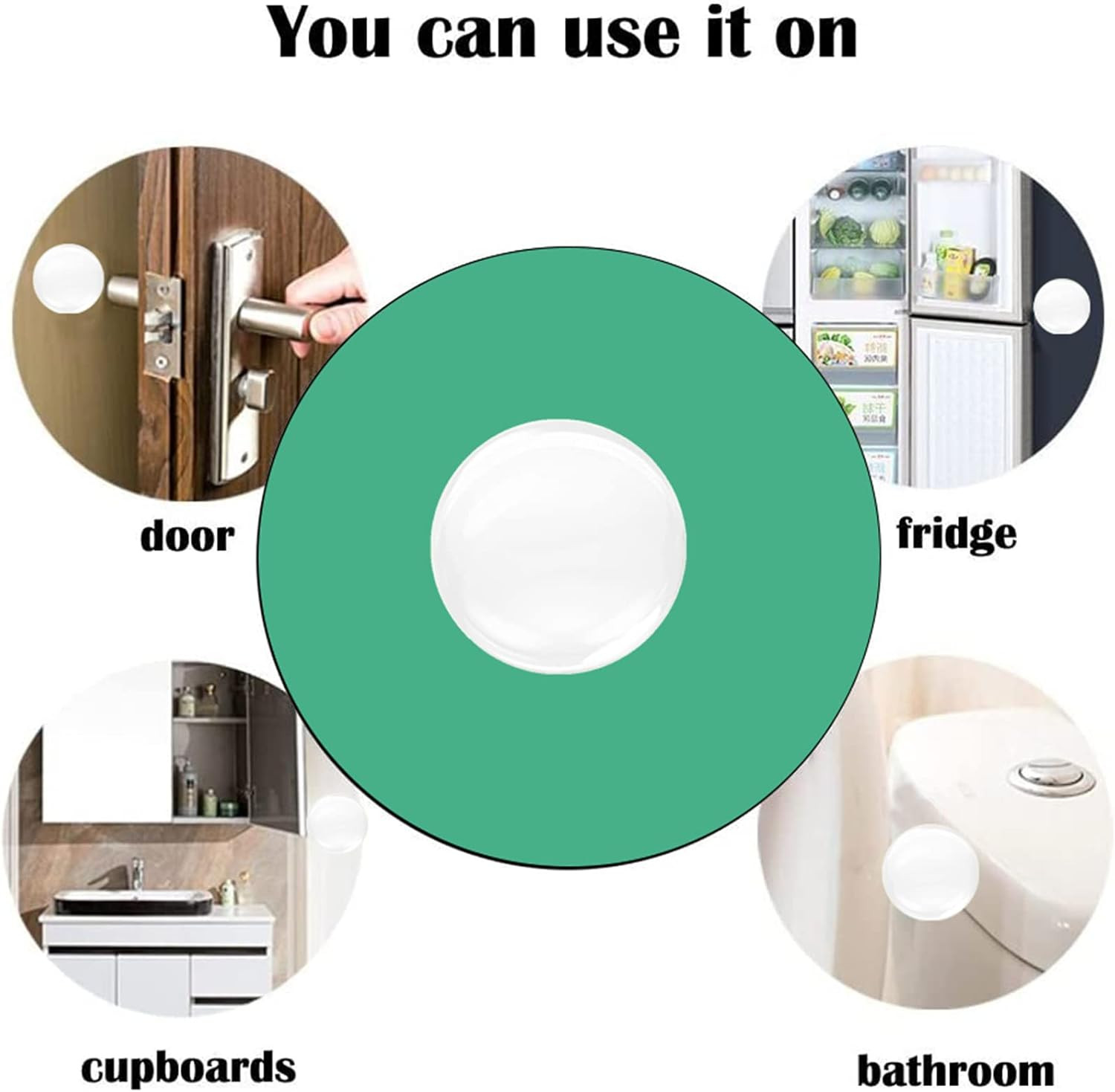 Silicone Door Wall Protectors Self Adhesive Bumper Guards Stopper Pads 6 Pack