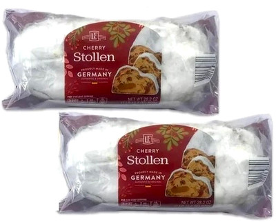  2 PACK STOLLEN L'OVEN FRESH CHERRY STOLLEN 26.4oz/750g GERMAN SWEET BREAD