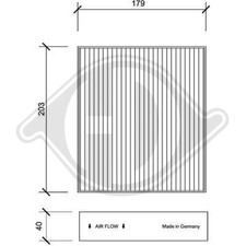 DCI1124 Filter, Innenraumluft für SMART ROADSTER (452)