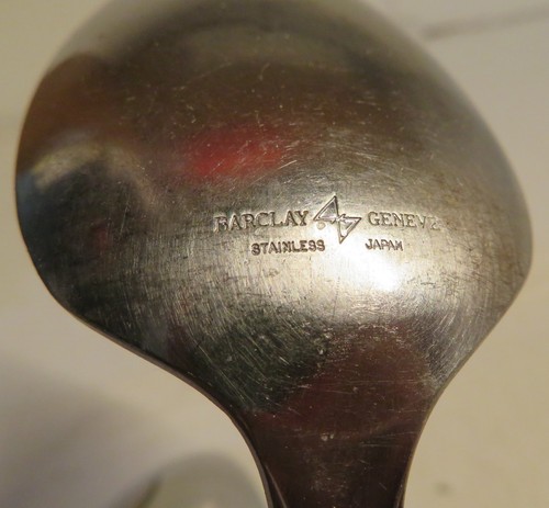 Barclay Geneve Edelstahl Besteck Japan Servierlöffel 2 Stück Schale Silber Set GUC - Bild 11 von 14
