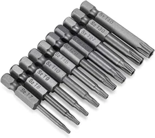 10PCS Torx Head Screwdriver Bit Set,  S2 Steel Magnetic Security Tamper Proof St