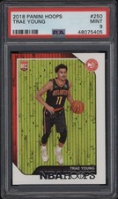 2018 Panini Hoops #250 Trae Young PSA 9 Mint Rookie Card RC . rookie card picture