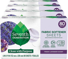 Dryer Sheets, Fresh Lavender Scent, 80 Count, Pack of 4