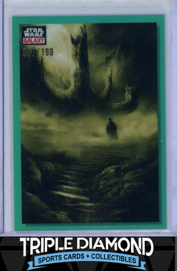 2023 Topps Chrome Star Wars Galaxy The Sacred Tree Aqua Refractor #047/199 N430