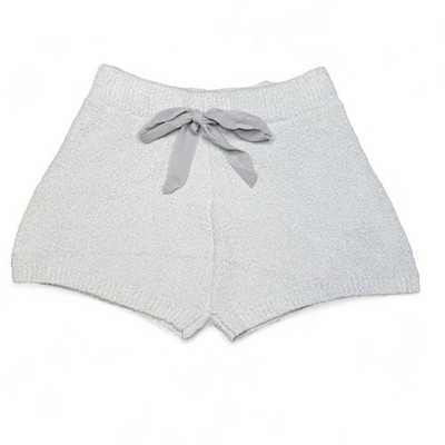 NWOT FP Movement Dove Gray Fleece Comfort Relaxation Plush Sleep Shorts, Sz L.