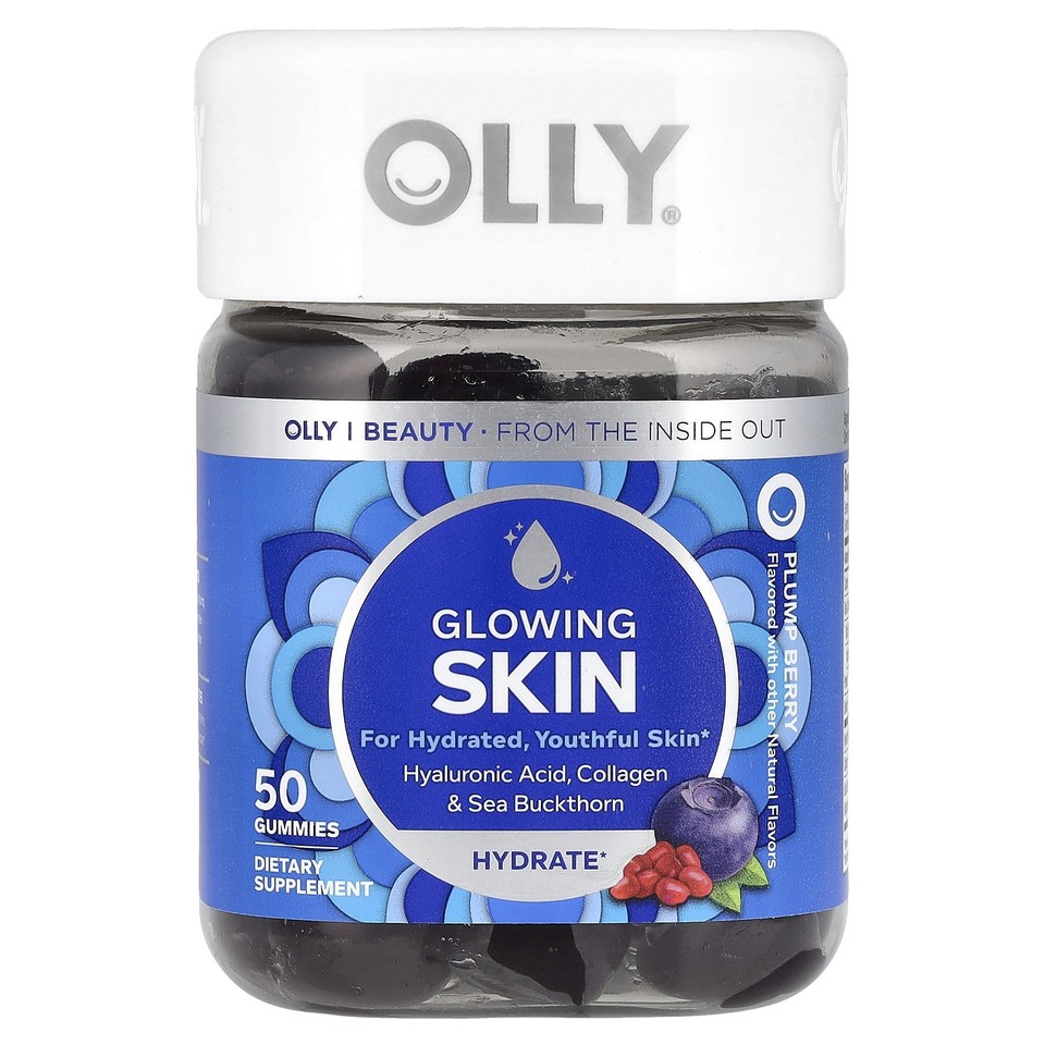 Glowing Skin Gummies, Plump Berry, 50 Gummies
