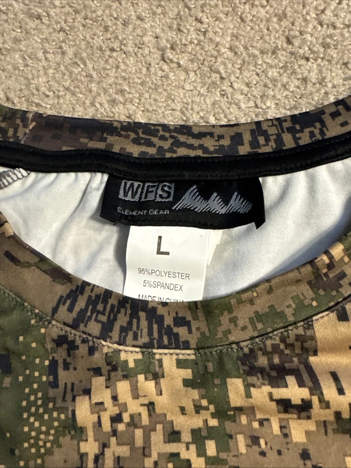 Sitka Knock off - Long Sleeve Lt Wt Crew by WFS Like Ground Forest Large - Image 3 of 4