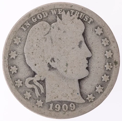 1909-O Barber Silver Quarter (B4001)