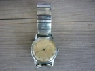 VINTAGE TIMEX MECHANICAL WATCH MENS SILVER TONE SPEIDEL BAND FOR PARTS REPAIR