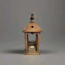 Vintage Holzlaterne groß,H.ca. 50cm, B. und T. ca. 20x20cm, mit Griff, gebraucht