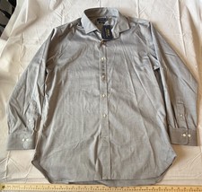 Polo Ralph Lauren Slim Fit Easy Care Dress Shirt Mens 17 34/35 Gray NWT