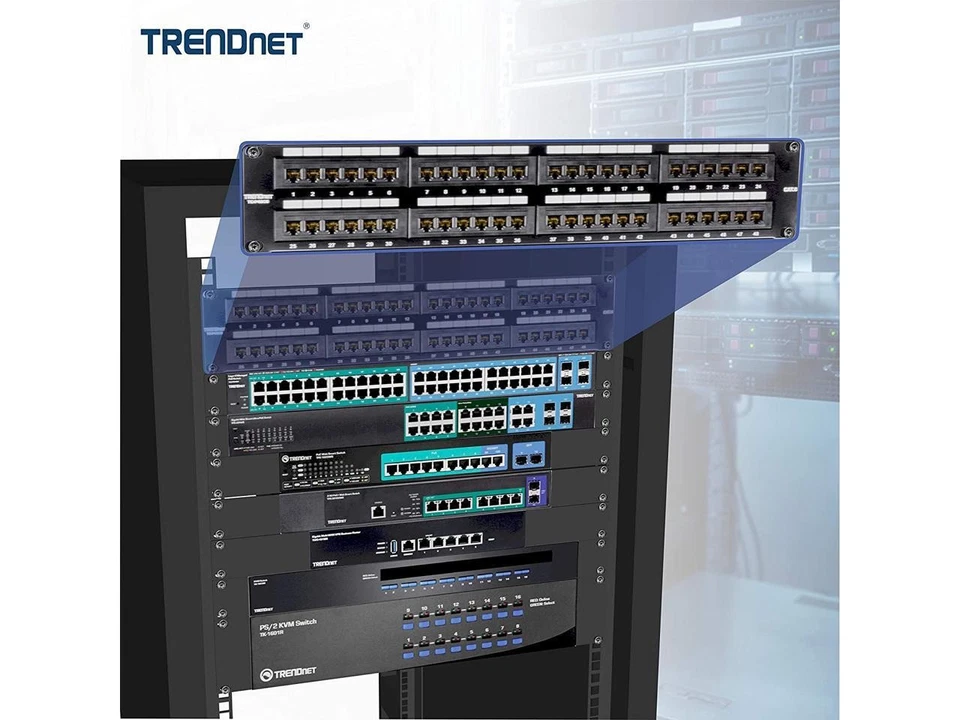 TRENDnet TC-P24C6 24-Port Cat  6 Rack Mount Patch Panel - Image 2 of 4
