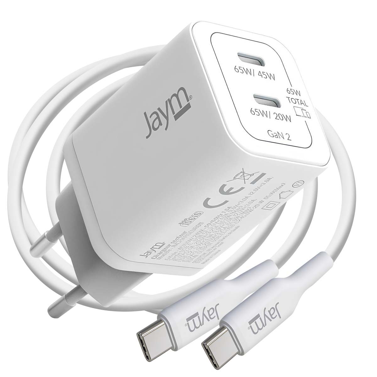 Chargeur secteur GaN 65W double port pour resoudre la panne de batterie de votre ordinateur