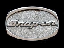 NE03122 NOS VINTAGE 1970s  SNAP-ON  TOOLS CHROME ON SOLID BRASS BTS BUCKLE