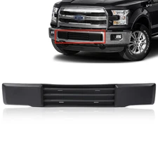 For 2015-17 Ford F-150 Front Bumper Cover Lower Grille Trim License Panel Black