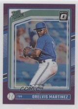 2024 Donruss Optic Rated Prospects Purple Prizm 16/49 Orelvis Martinez #180 0rj8