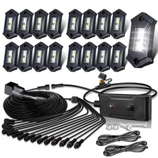 White Rock Lightsledmircy R3 Pure White Led Rock Lights Kit 16Pcs Switch Wire