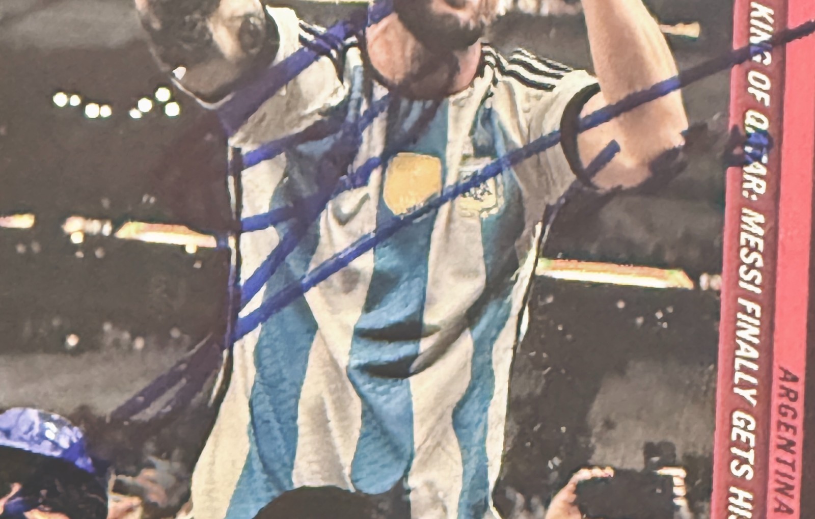 2022 Panini Instant FIFA World Cup Qatar Lionel Messi #118 PSA MINT 9 Auto AUTH view 3