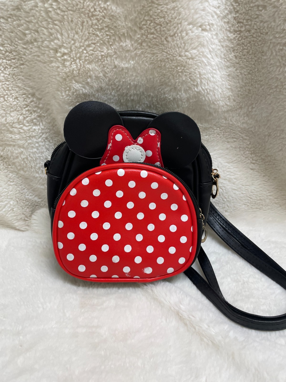 Disney Minnie Mouse Mini Kids Backpack/Purse Black Red White