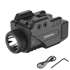 DEFENTAC 800 Lumens Pistol Light Megnetic Rechargeable Flashlight for Pica Rail